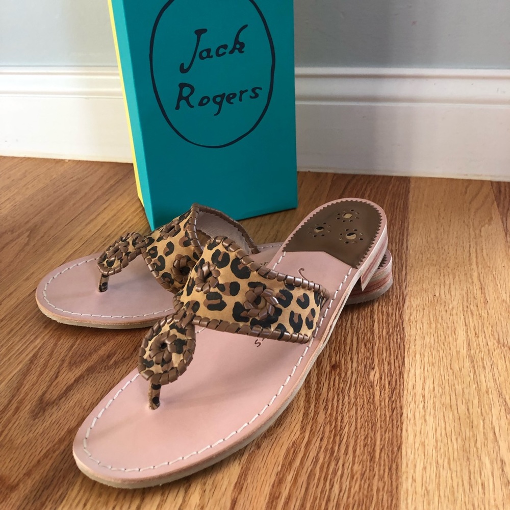 New in Box sz10 Jack Rogers leopard print sandal